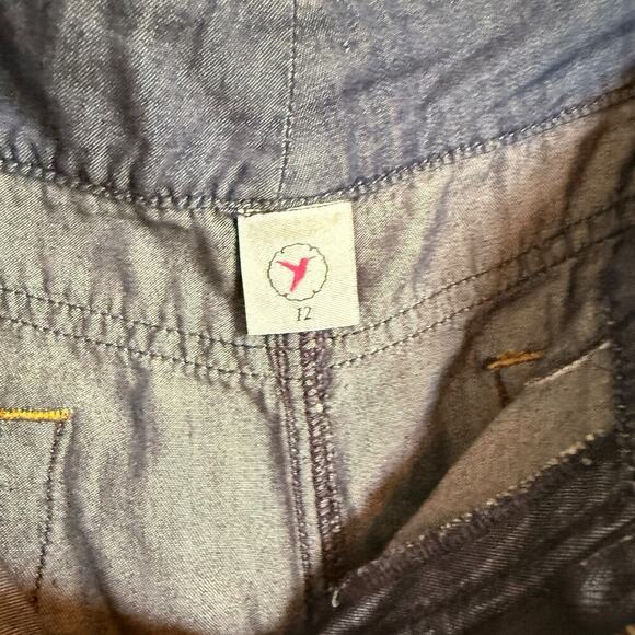 Vintage Y2 Bianchi Sz12 Denim Maki Skirt Boho Western Flowy Flared Spring Summer - Picture 11 of 13